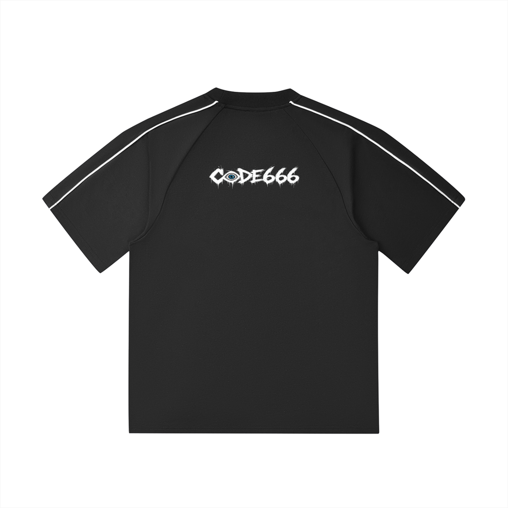 CODE666 : Contrast Stitch Raglan T-Shirt