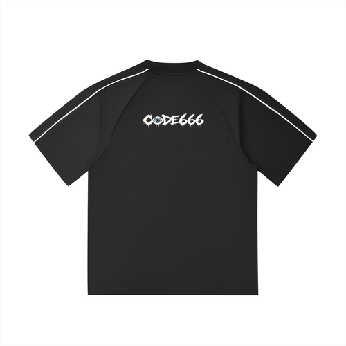 CODE666 : Contrast Stitch Raglan T-Shirt