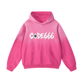 CODE666: Heavyweight Sunfade Oversized Hoodie PINK