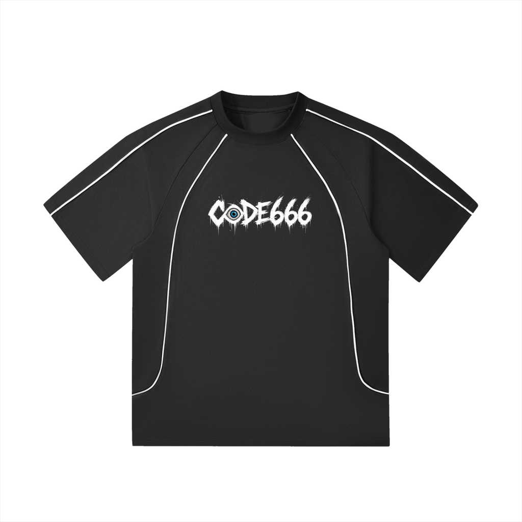 CODE666 : Contrast Stitch Raglan T-Shirt