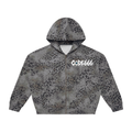 CODE666: Unisex Vintage Wash Leopard Full Zip Hoodie
